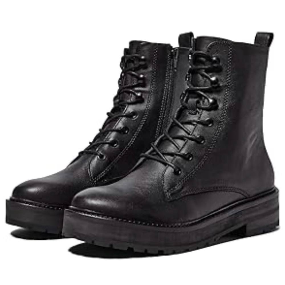 Abercrombie and Fitch Womens Samira Black Combat Boots Size 7